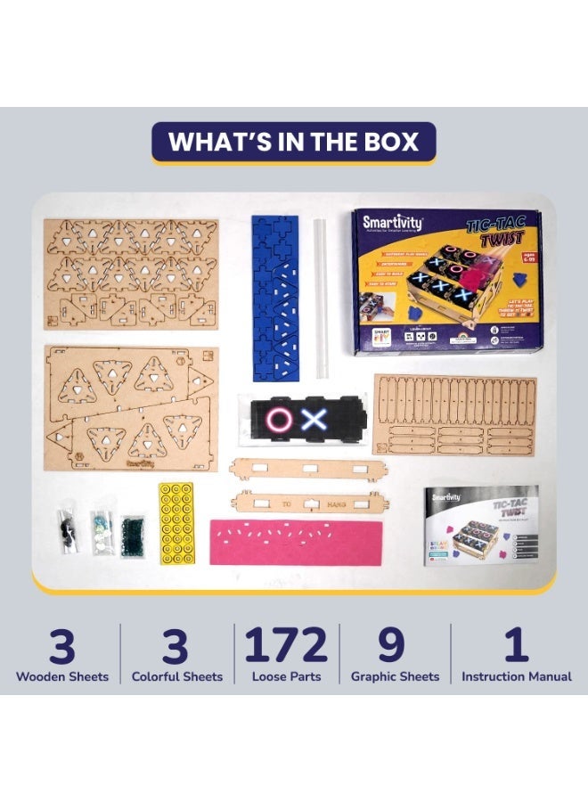 سمارتيفيتي لعبة سمارتيفيتي تيك تاك تويست التعليمية للأطفال من 6 إلى 12 عامًا، هدية عيد ميلاد للأولاد والبنات من عمر 6 إلى 12 عامًا، لعبة أنشطة علمية وتعليمية، صنع في الهند - Image 5